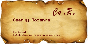 Cserny Rozanna névjegykártya